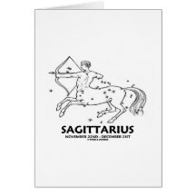 Sagitario (22 de noviembre - 21 de diciembre) tarjeta