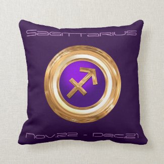 Sagittarius Astrological Sign Throw Pillow