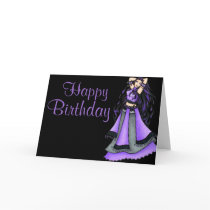 Sagittarius Belly Dancer Purple cards