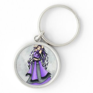 Sagittarius Belly Dancer Purple keychain