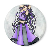 Sagittarius Belly Dancer Purple magnets