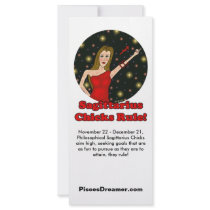 Sagittarius Chicks Rule! Personalized Rack Card