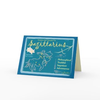 Sagittarius December Greeting Card
