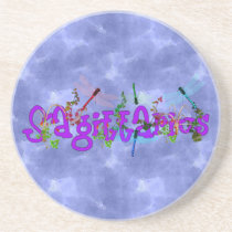 Sagittarius Flowers coasters