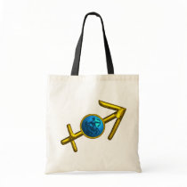 SAGITTARIUS GOLD ZODIAC SIGN JEWEL CANVAS BAG