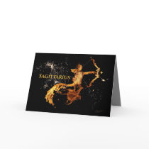 Sagittarius Greeting Card - Zodiac Symbols