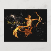 Sagittarius Postcard - Zodiac Symbols Post Cards