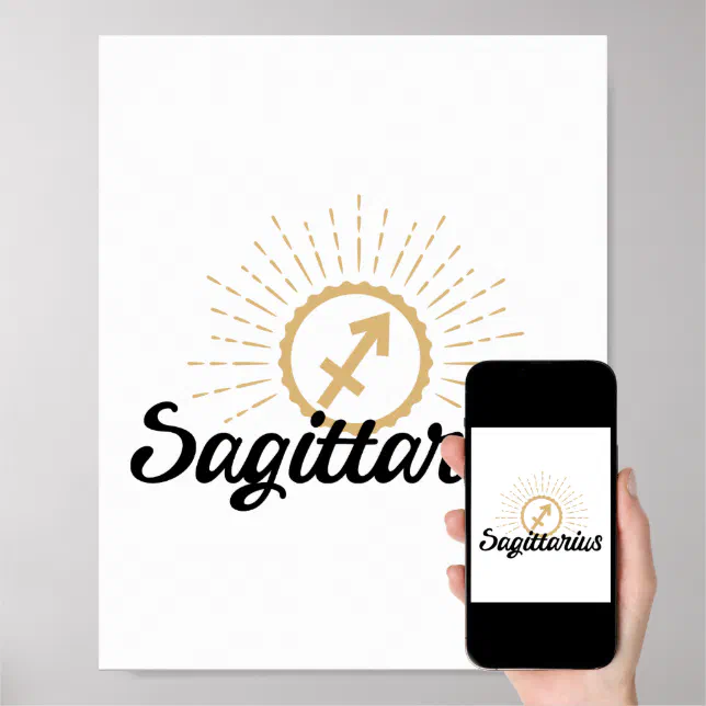 Sagittarius Starburst Zodiac Symbol Poster Zazzle