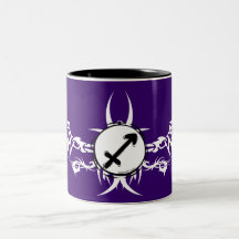 Sagittarius Tribal Purple Mug