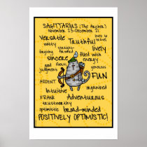 sagittarius wordcloud poster