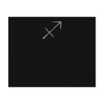 Sagittarius. Zodiac Astrology Sign. Black. Flyers