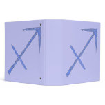 Sagittarius. Zodiac Astrology Sign. Blue. Binder