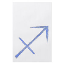 Sagittarius. Zodiac Astrology Sign. Blue. Flyer Design