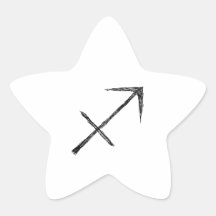 Sagittarius. Zodiac Astrology Sign. Star Stickers