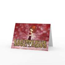 Sagittarius Zodiac Birthday card with cutie pie Ga by moonlake Sagittarius Zodiac Birthday card with cutie pie Ga