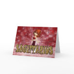 Sagittarius Zodiac Birthday card with cutie pie Ga