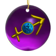 SAGITTARIUS ZODIAC BIRTHDAY JEWEL Blue Turquase ornament
