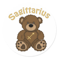 Sagittarius Zodiac Teddy Bear stickers
