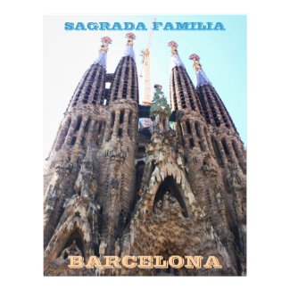 Sagrada Familia church flyer