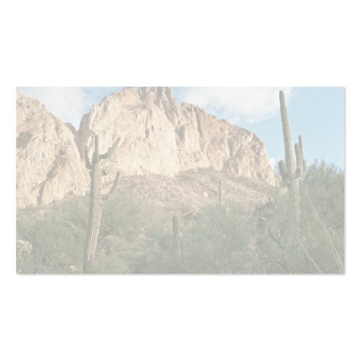 Saguaro Cactus Business Card (back side)