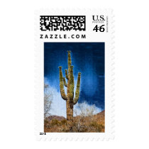 Saguaro Cactus painting Postage Stamp