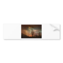 Saguaro Lightning Storm Bumper Stickers