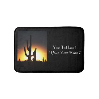 Saguaro Sunset Personalized Bath Mat