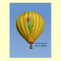 Sahuaro Sunrise Hot Air Balloon Postcard postcards