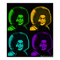 Sai Baba Pop Art Poster posters by byLuminaArt Sai Baba Pop Art Poster posters