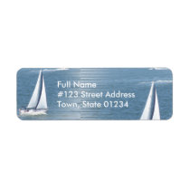 Sail Away Return Address Label labels