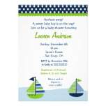 Sail Away Sailboat Baby Shower Invitations