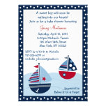 Sail Away Sailboat Ocean Baby Shower Invitations