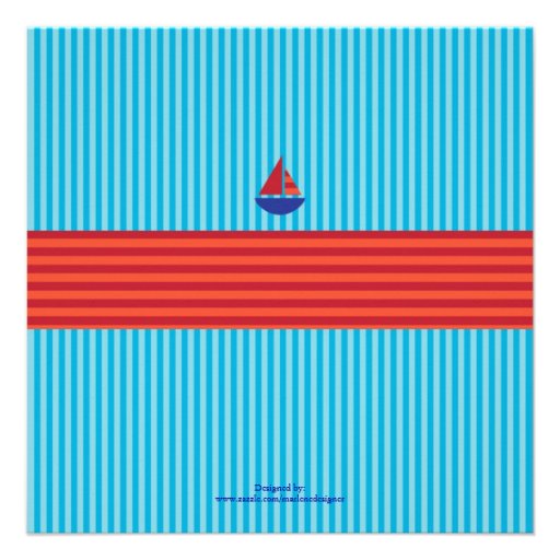 Sail Boat Baby Shower Invitation