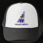 Sail Boat  Blue hats