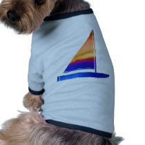 Sail  boat - Blue n Red pet clothing