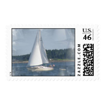 Sail Boat Bubbles Stamp