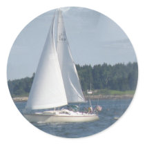 Sail Boat Bubbles Sticker