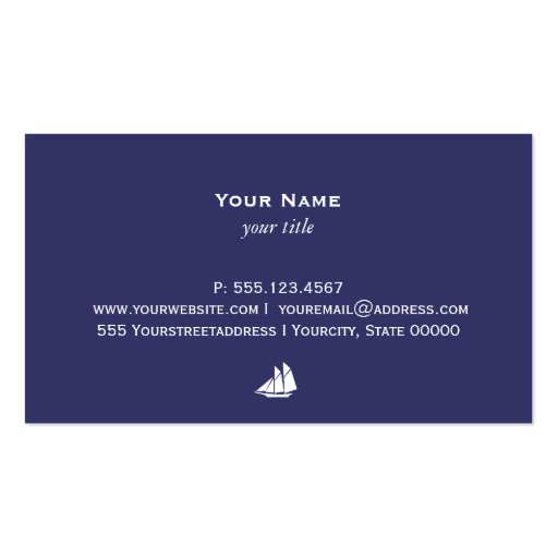 Sail Boat Business Card (back side)