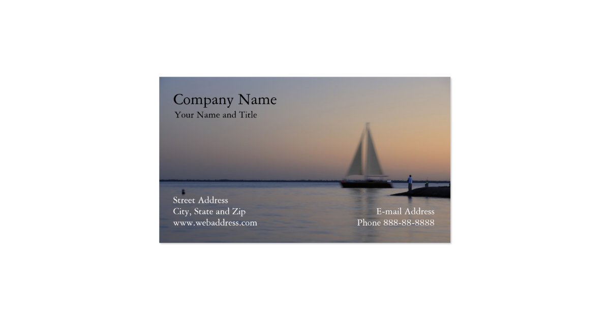 Sail Boat Business Card Zazzle