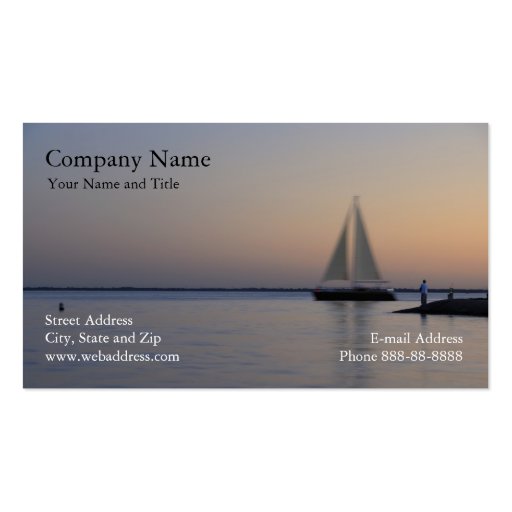 Sail Boat Business Card (front side)