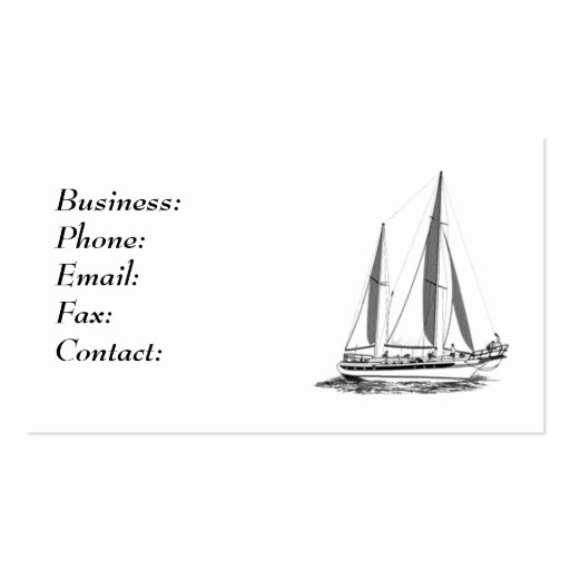Sail Boat Business Card (front side)