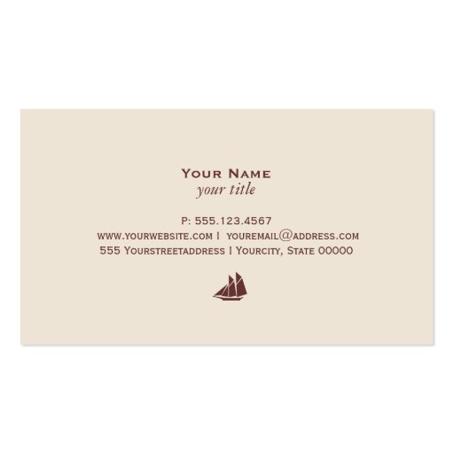 Sail Boat Business Card (back side)