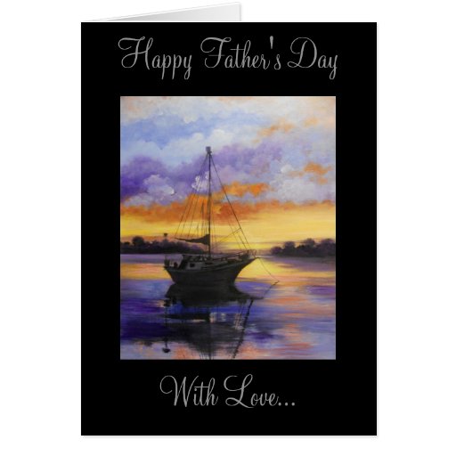 Sail boat Father's Day Card | Zazzle
