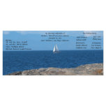 Sail Boat in Deep Blue Water Wedding Programs Custom Rack Card