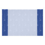 Sail boat pattern. Dark Blue. Stationery Design