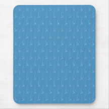 Sail boat pattern. Turquoise Blue. Mousepad