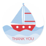Sail Boat Thank You stickers