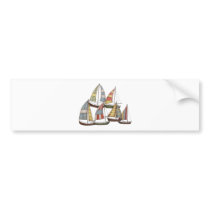 Sail Boats Bumper Sticker