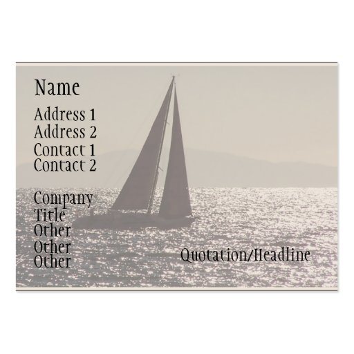 Sail Boats Business Card (front side)