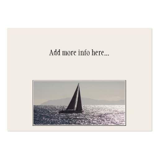 Sail Boats Business Card (back side)